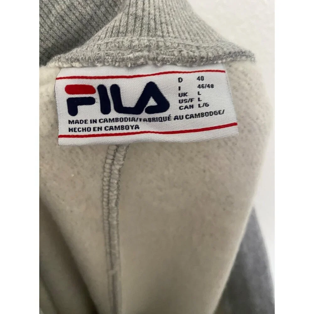 Fila Men's Sweatpants Joggers Black  Size Large Grey